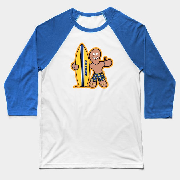 Surfs Up for the LA Rams! Baseball T-Shirt by Rad Love